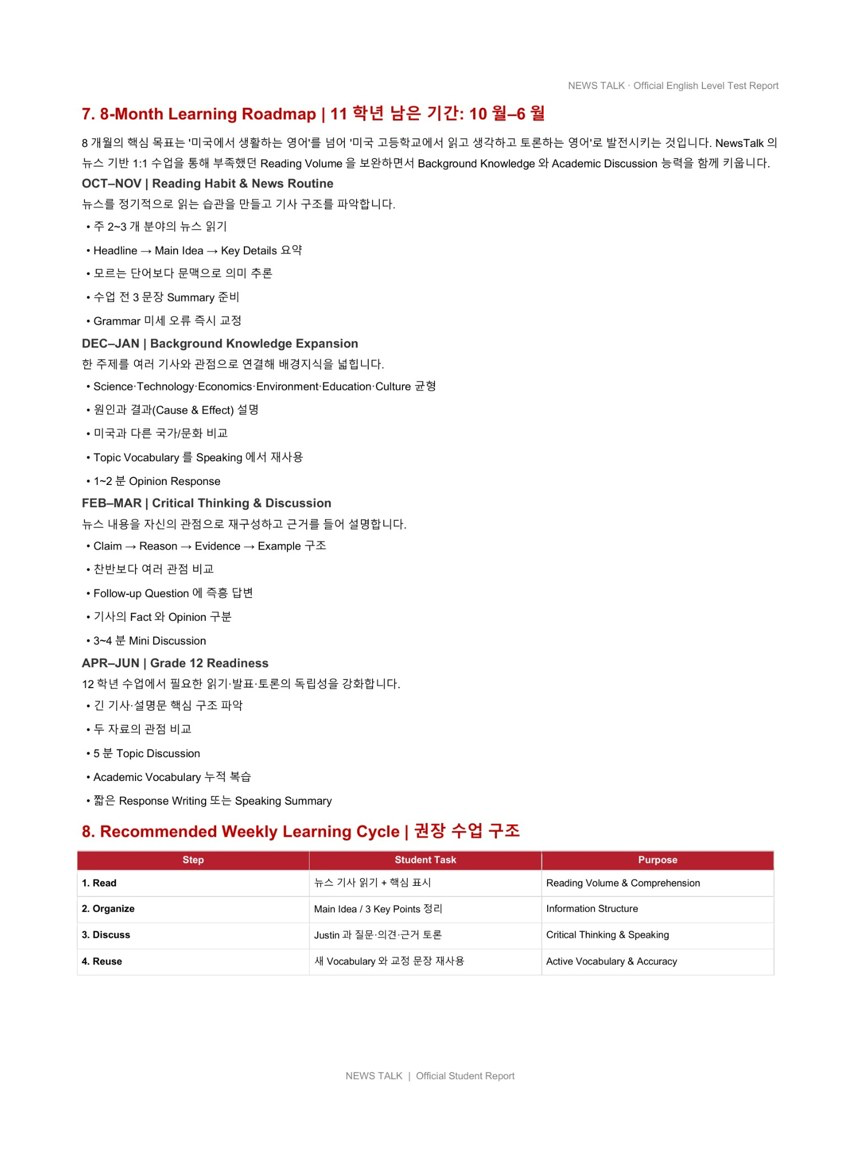레벨테스트 리포트 3페이지